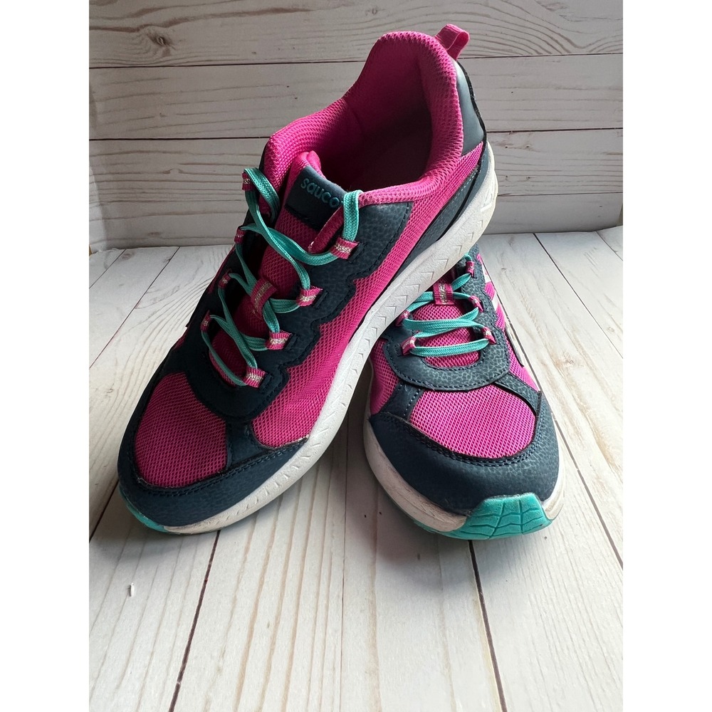 Saucony Dash Navy Pink Youth Size 6 Big Girls Running Shoes Sneakers Fall Sporty